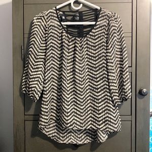 IZ Byer chevron pattern dress top size small